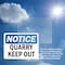 Signmission Quarry Keep Out OSHA Notice Sign, Vinyl Decal, 10in W x 7in L, 2PK OS-2PACK-NS-D-710-L-17943 - alternate 6